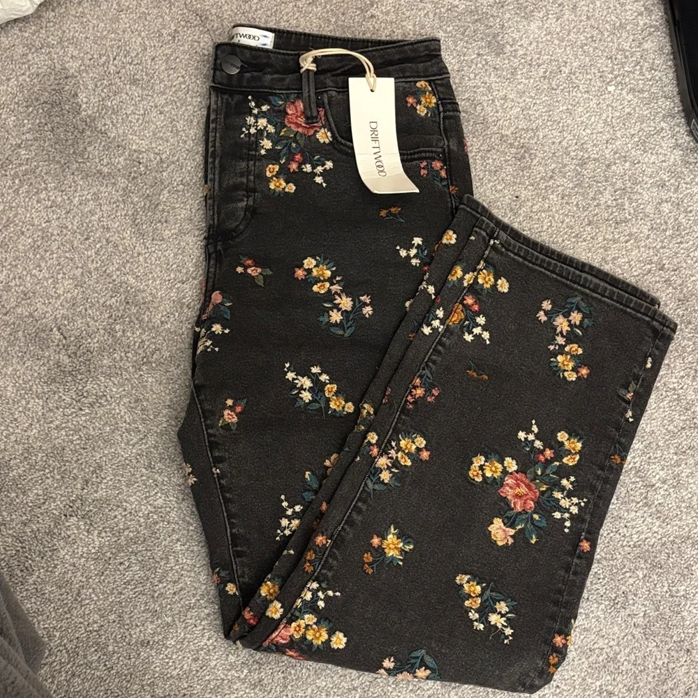 DRIFTWOOD X FREE PEOPLE EMBROIDERED JEANS - Picture 1 of 2